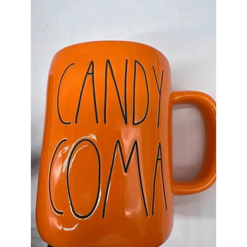 Rae Dunn Orange Ceramic Mug Candy Coma